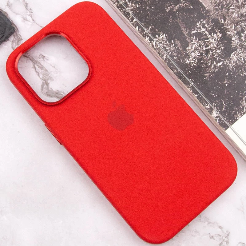 Чехол Silicone Case с металлическими кнопками для Apple iPhone 14 Pro Max (6.7") – Красный / Red. Фото 8 из 9