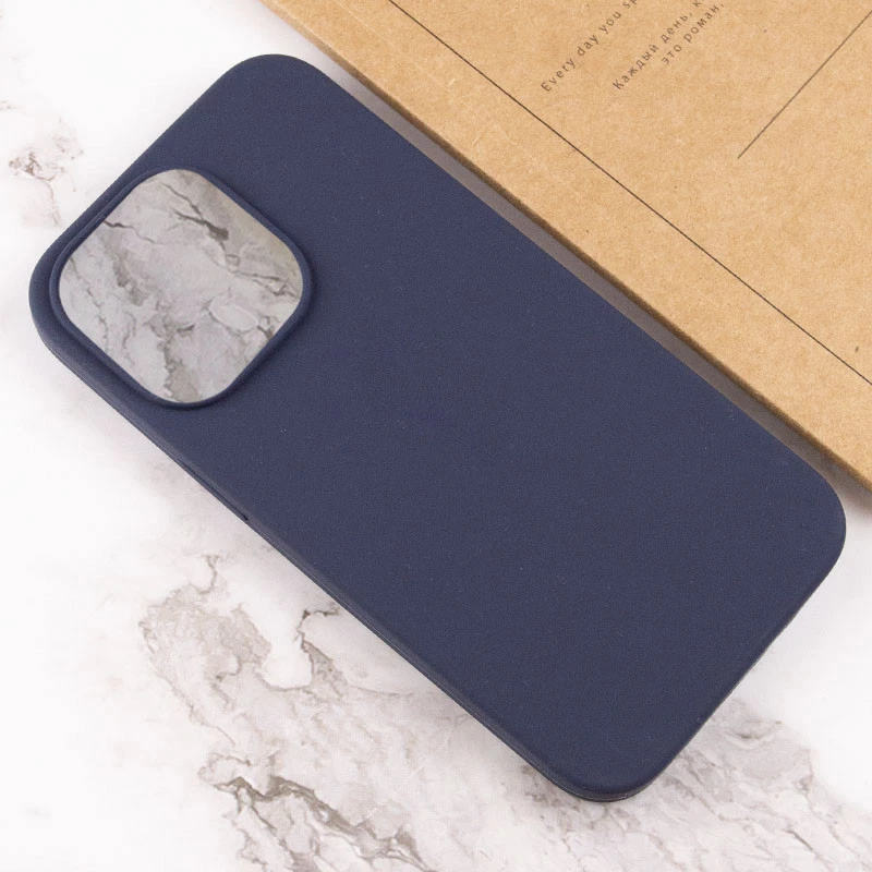 Чехол с закрытым низом Silicone Case для Apple iPhone 16 Plus – Темно-синий / Midnight blue. Фото 6 из 6