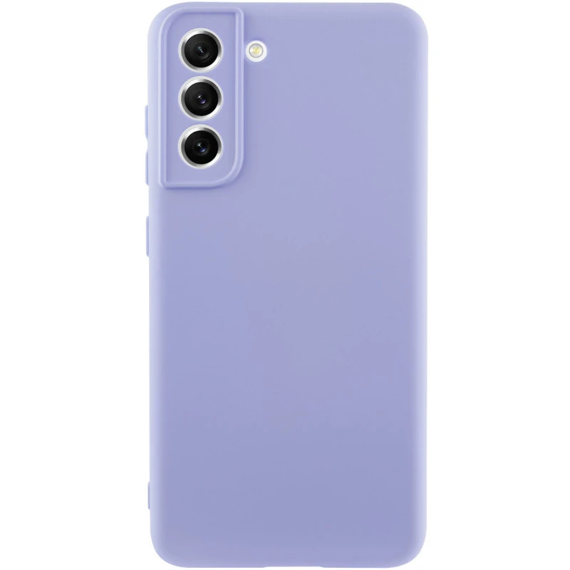 Цветной силиконовый чехол GETMAN с закрытой камерой на Samsung Galaxy S21 – Сиреневый / Light purple. Фото 1 из 1