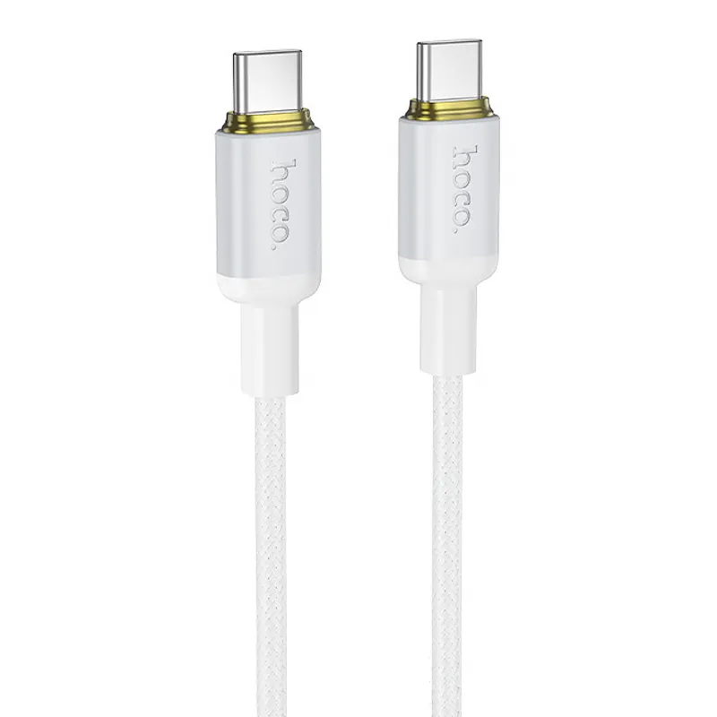 Дата кабель Hoco X128 Benefit Type-C to Type-C 60W (1m) – White. Фото 1 из 4