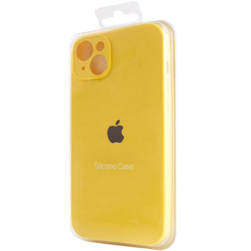 Чехол Silicone Case с защитой камеры для Apple iPhone 14 (6.1") – Желтый / Yellow. Фото 15 из 15