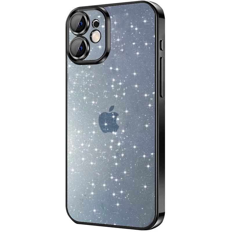 TPU+PC чехол с блестками на Apple iPhone 12 (6.1") – Black. Фото 2 из 10