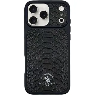 Кожаная накладка Santa Barbara Polo & Racquet Club Series Knight для Apple iPhone 17 Pro (6.3") — Black