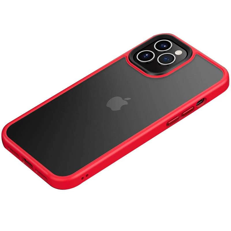 

TPU+PC з металевими кнопками на Apple iPhone 12 (6.1") (Червоний)