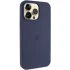 Чохол Silicone Case (AA) Logo with MagSafe для Apple iPhone 16 – Темно-синій / Midnight blue. Фото 2 з 6