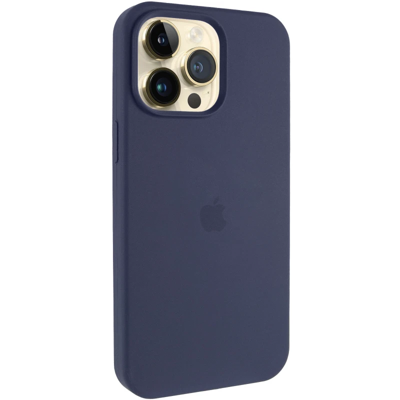 Чехол Silicone Case (AA) Logo with MagSafe для Apple iPhone 16e (6.1") – Темно-синий / Midnight blue. Фото 2 из 6