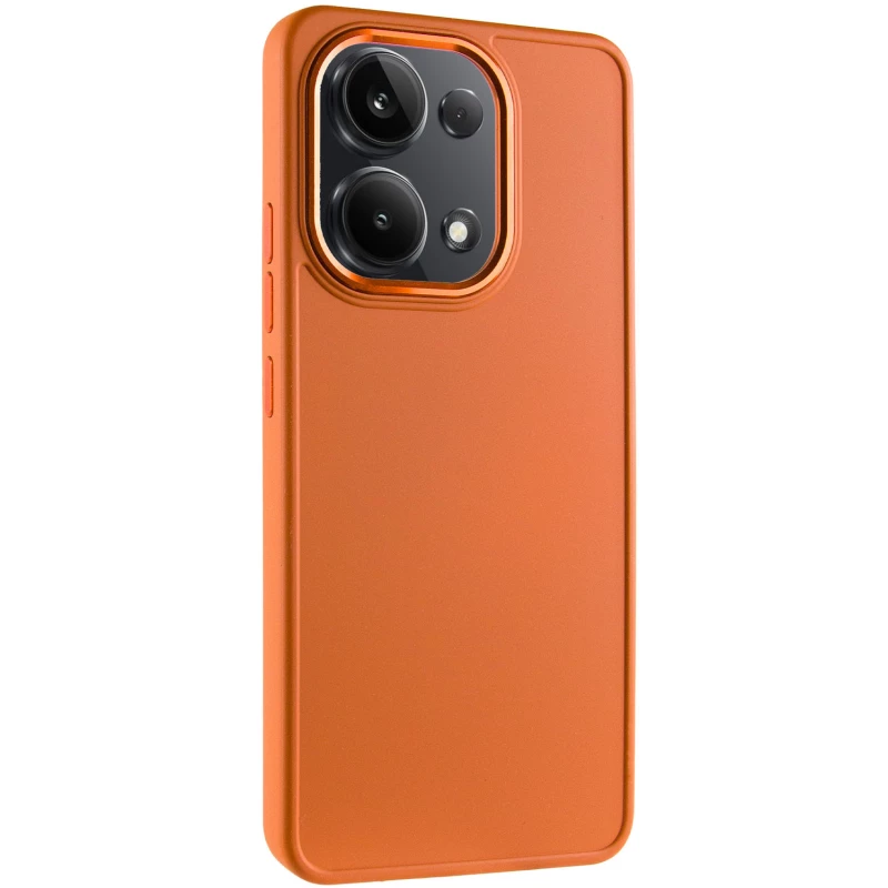 TPU чохол Bonbon з металевими кнопками на Xiaomi Poco M6 Pro 4G – Помаранчевий / Papaya. Фото 2 з 17