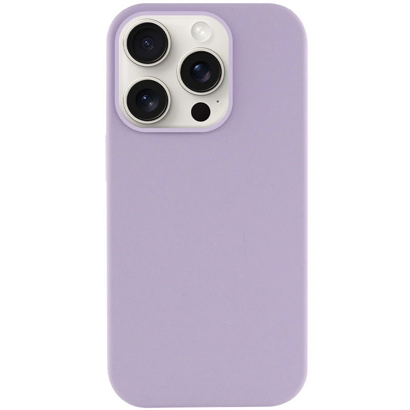 Чохол з закритим низом Silicone Case на Apple iPhone 15 Pro (6.1") – Бузковий / Lilac. Фото 2 з 7