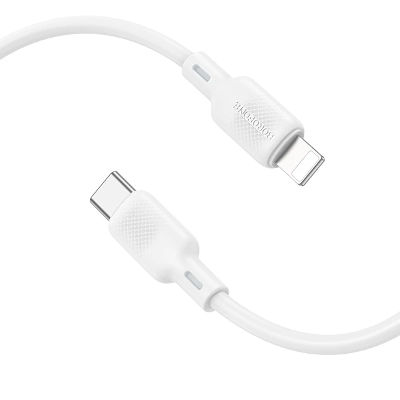 Дата кабель Borofone BX113 Lenny Type-C to Lightning 27W (3m) – White. Фото 3 из 4