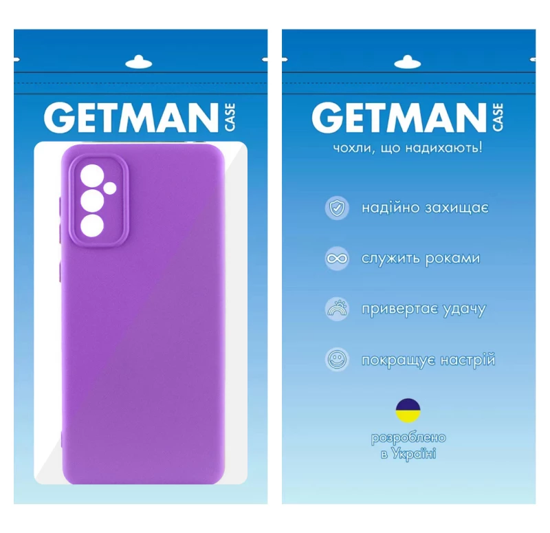 Кольоровий силіконовий чохол GETMAN із закритою камерою для Samsung Galaxy A55 – Фіолетовий / Purple. Фото 7 з 9