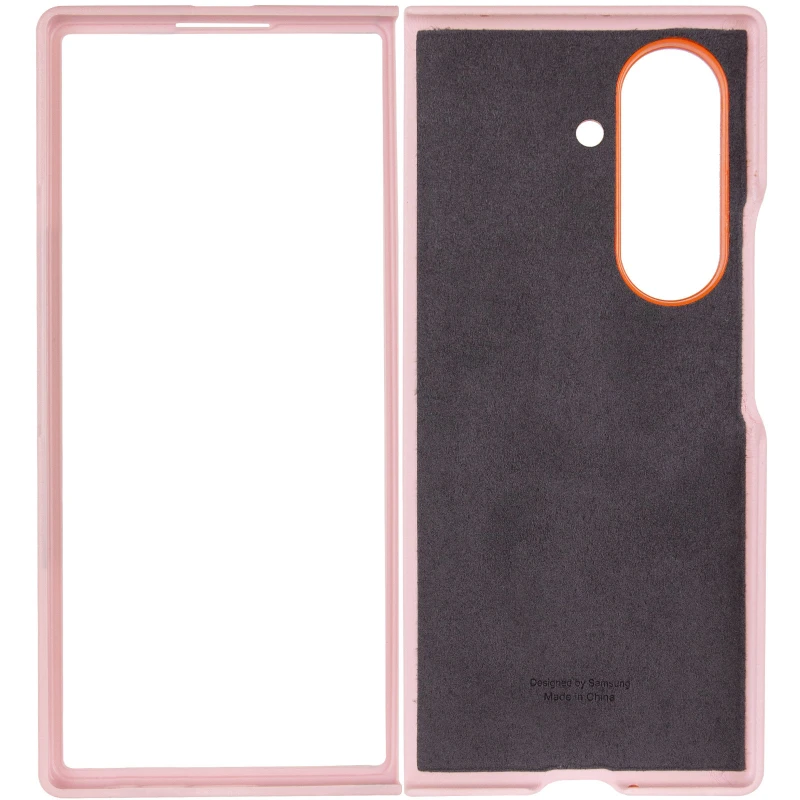 Шкіряний чохол Leather Case (AAA) with stand для Samsung Galaxy Z Fold7 – Pink. Фото 4 з 7