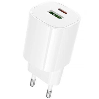 МЗП Borofone BA104A Pudding PD20W+QC3.0 (1USB-A/1C) фото 1 з 1