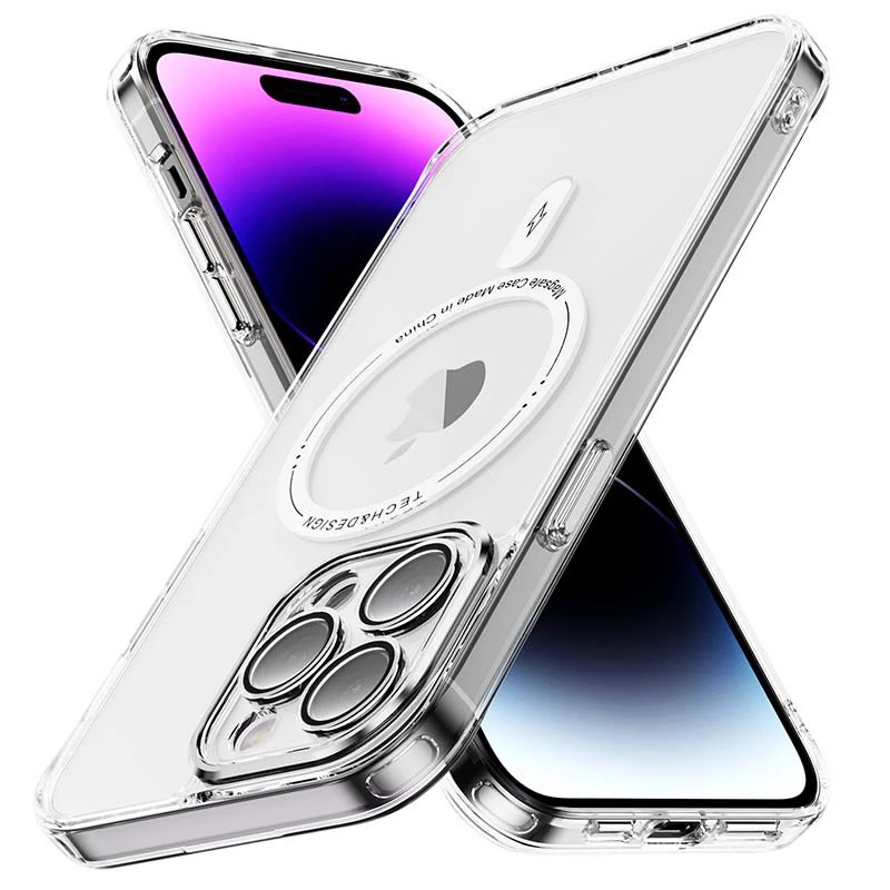 

Чехол TPU+PC с цветными металлическими кнопками и MagSafe на Apple iPhone 13 Pro (6.1") (White)