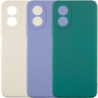 Кольоровий силіконовий чохол із захистом камери на Oppo A58 4G