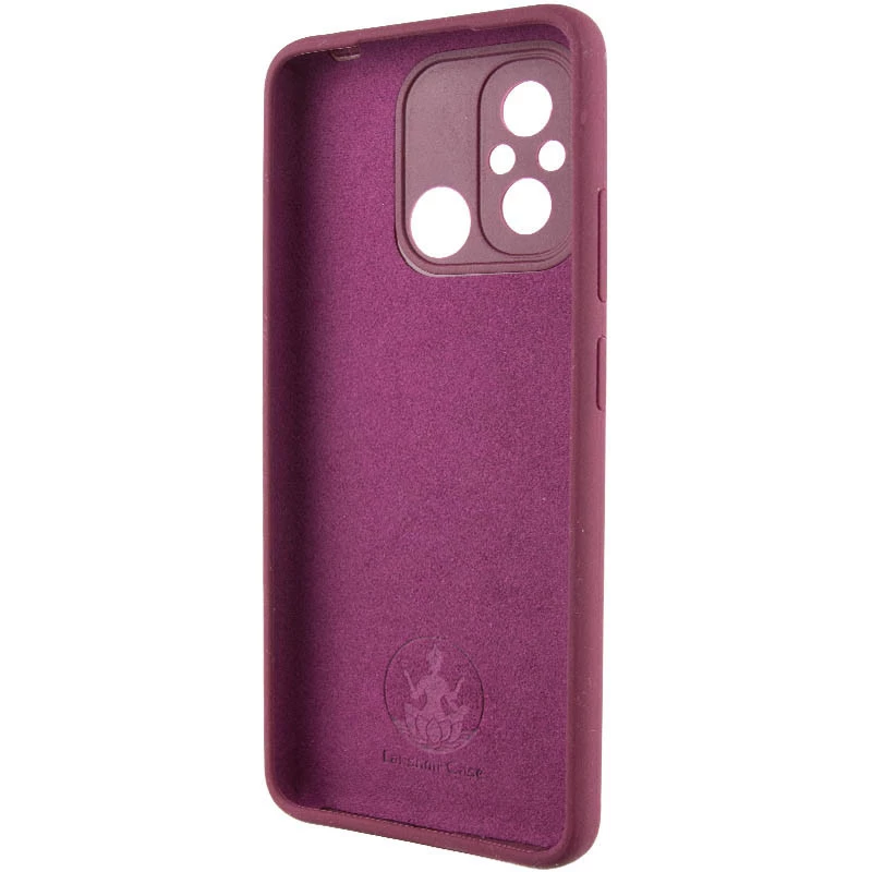 Чехол Silicone Case Lakshmi Premium L с закрытой камерой для Xiaomi Redmi 12C / Poco C55 – Бордовый / Plum. Фото 3 из 4