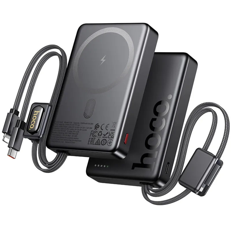 Портативное ЗУ Power Bank Hoco Q56 Premium PD20W с БЗУ with cable 10000 mAh фото 1 из 1