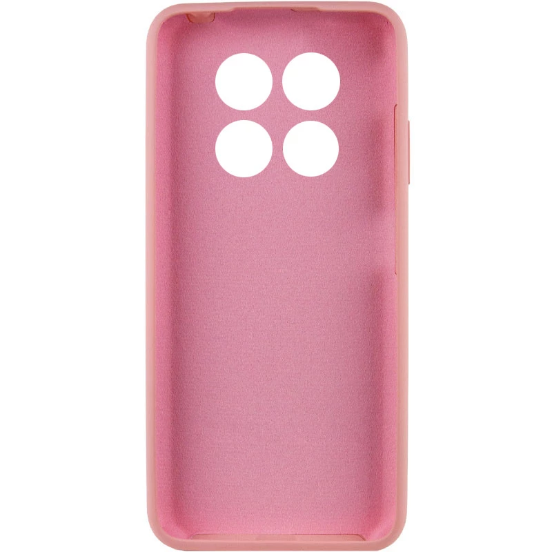 Чехол Silicone Case с закрытым низом и защитой камеры для Xiaomi Redmi Note 14 Pro 4G – Розовый / Pink. Фото 2 из 4