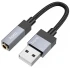 Перехідник Hoco UPA32D Clever USB to 3.5mm – Black. Фото 3 з 5