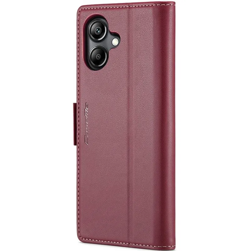 Шкіряний чохол-книжка CaseMe Nappa leather для Xiaomi Redmi Note 11 (Global) / Note 11S – Red. Фото 2 з 10