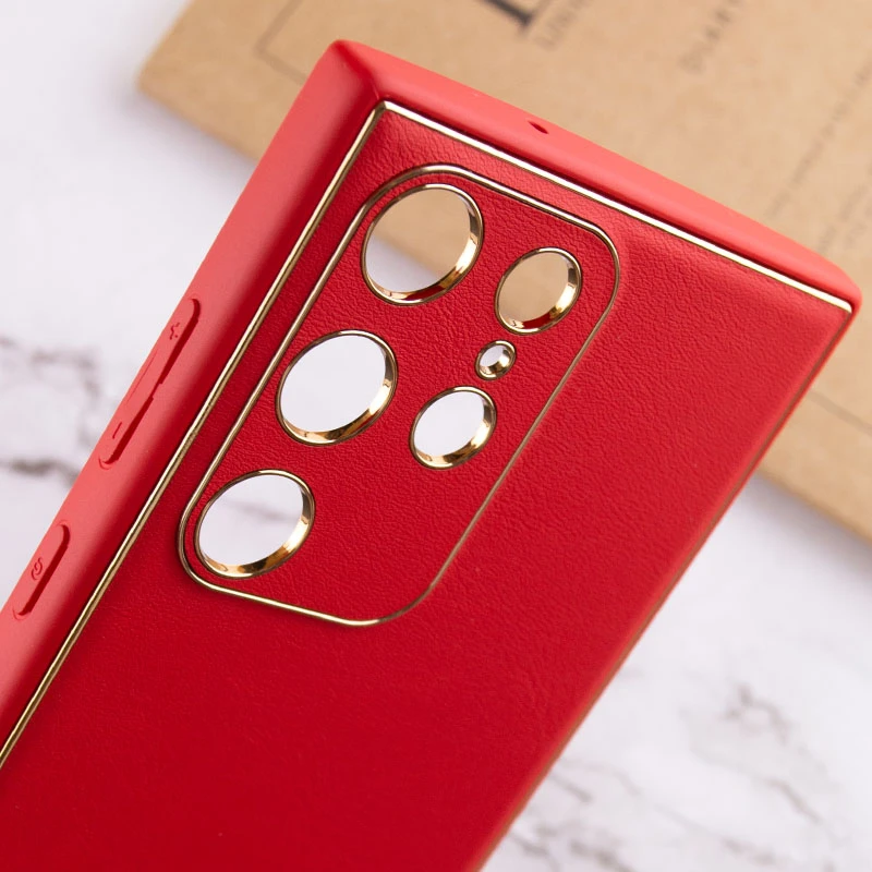 Шкіряний чохол Xshield на Samsung Galaxy S23 Ultra – Червоний / Red. Фото 6 з 6