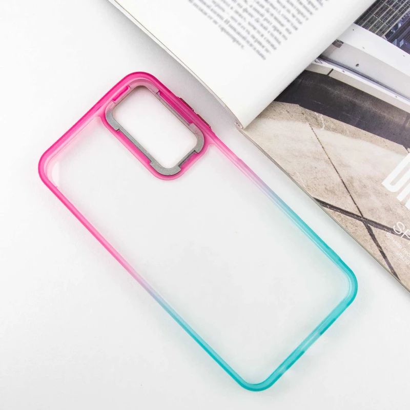 Силіконовий чохол фреш на Samsung Galaxy A24 4G – Бірюзовий / Рожевий. Фото 6 з 9