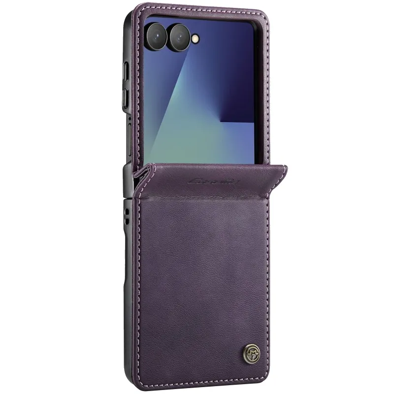 Шкіряний чохол-книжка CaseMe Velvet Matte для Samsung Galaxy Z Flip8 – Purple. Фото 1 з 3