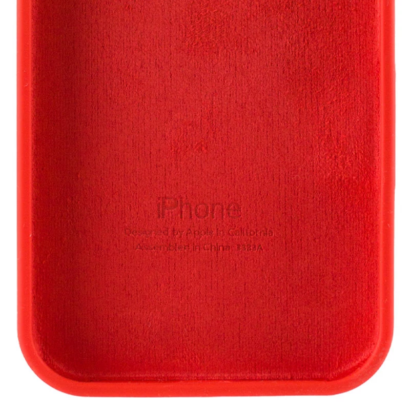 Чехол Silicone Case с закрытым низом для Apple iPhone 17e (6.1") – Красный / Red. Фото 4 из 6