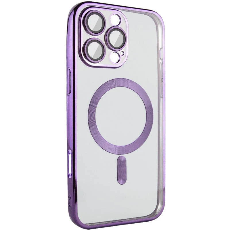 Хромовий TPU чохол з MagSafe на Samsung Galaxy S24+ – Purple. Фото 1 з 1
