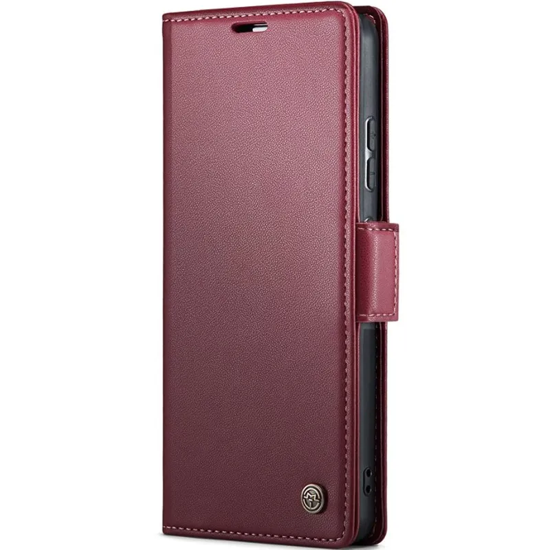 Шкіряний чохол-книжка CaseMe Nappa leather для Xiaomi Redmi Note 15 Pro+ 5G – Red. Фото 1 з 10