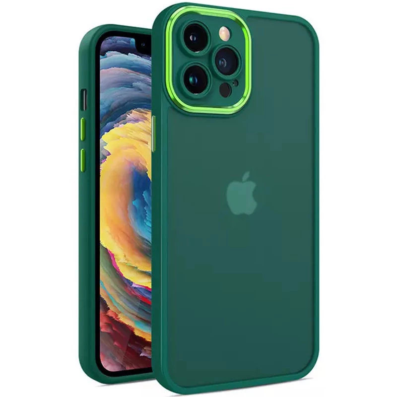 

TPU+PC чехол Accent для Apple iPhone 13 Pro Max (6.7") (Green)