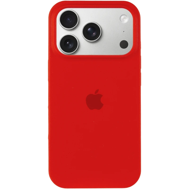 Чехол Silicone Case (AA) Logo with MagSafe для Apple iPhone 17 Pro Max (6.9") – Красный / Red. Фото 5 из 11