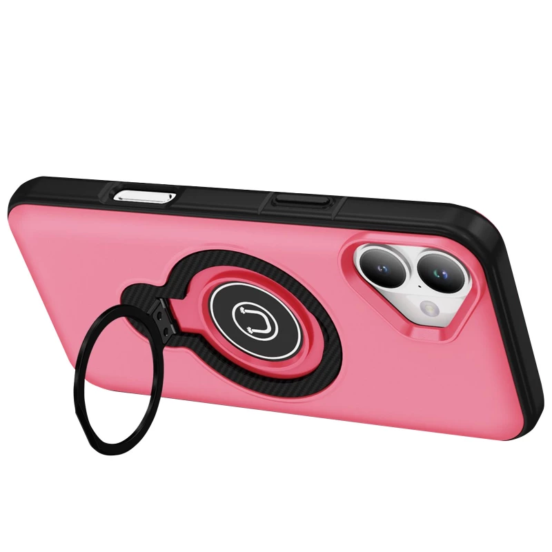 TPU+Textured PC Magnet для Apple iPhone 16 – Pink. Фото 2 из 4