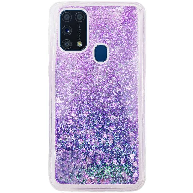 

Чохол Liquid hearts з блискітками, що переливаються, на Samsung Galaxy M31 (Фіолетовий)