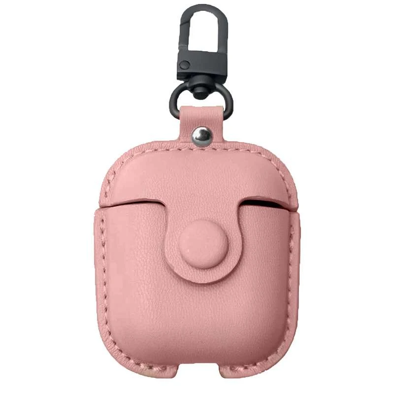 

Кожаный футляр Leather bag для наушников AirPods (Розовый), Рожевий