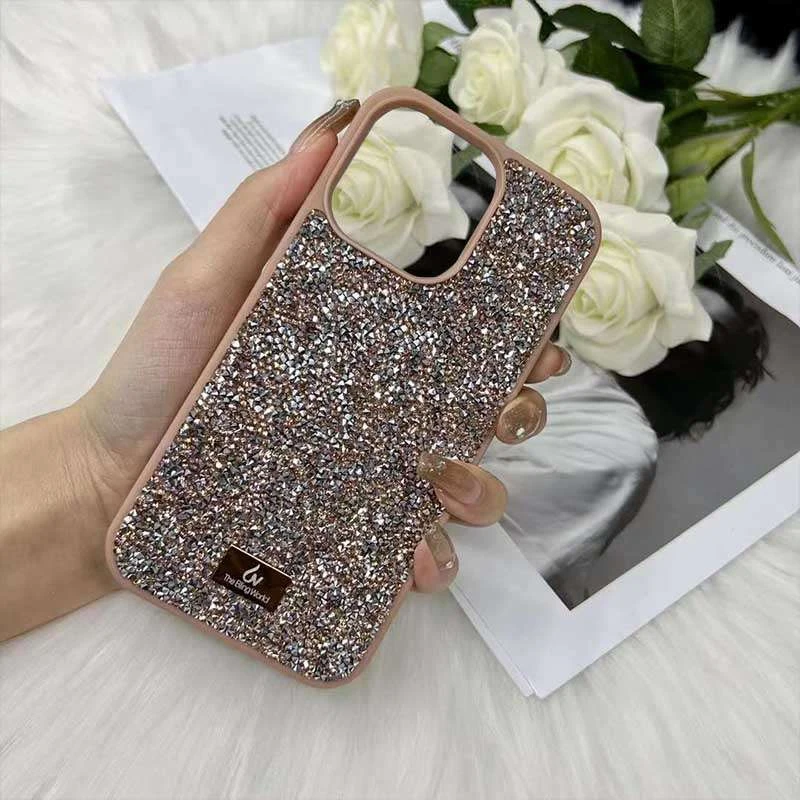 TPU чохол Bling World Rock Diamond на Apple iPhone 12 (6.1") – Рожевий. Фото 3 з 8