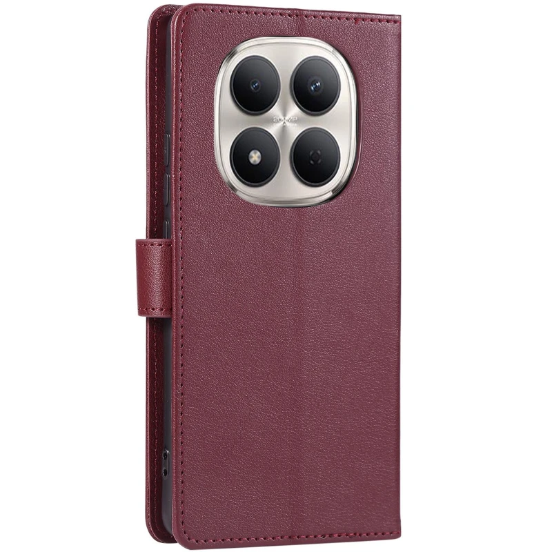 Шкіряний чохол-книжка Essential Case для Xiaomi Redmi Note 15 Pro 5G – Wine Red. Фото 3 з 7