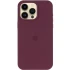 Чехол Silicone Case (AA) Logo with MagSafe для Apple iPhone 16 Pro Max – Бордовый / Plum. Фото 3 из 6
