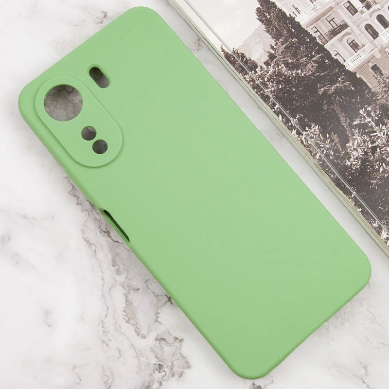 Чохол Silicone Case Lakshmi Premium із закритою камерою для Xiaomi Redmi 13C – М'ятний / Mint. Фото 4 з 12