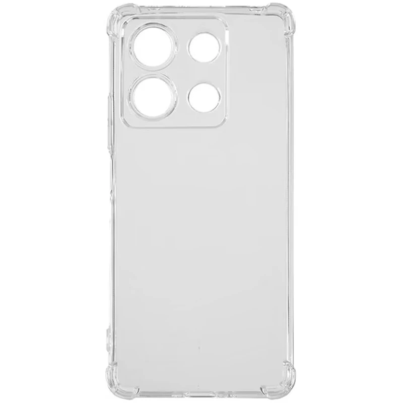 

Ультратонкий силіконовий чохол GETMAN з критими бортами на Xiaomi Poco X6 (Безбарвний (прозорий))
