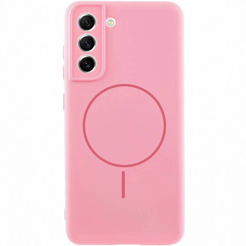 Силіконовий чохол Lakshmi MagFit з захистом камери для Samsung Galaxy S21 FE – Рожевий / Light pink. Фото 1 з 4