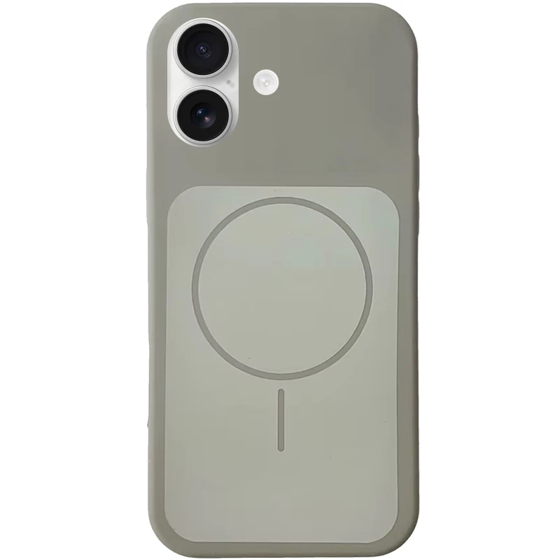 Чехол Silk Duo Color (AA) NO LOGO with Magnetic Fit для Apple iPhone 17 (6.3") – Gray. Фото 2 из 2