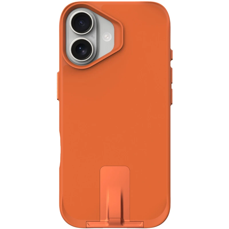 TPU+PC чохол Space Taurustar Magsafe with kickstand для Apple iPhone 17 (6.3") – Orange. Фото 3 з 7