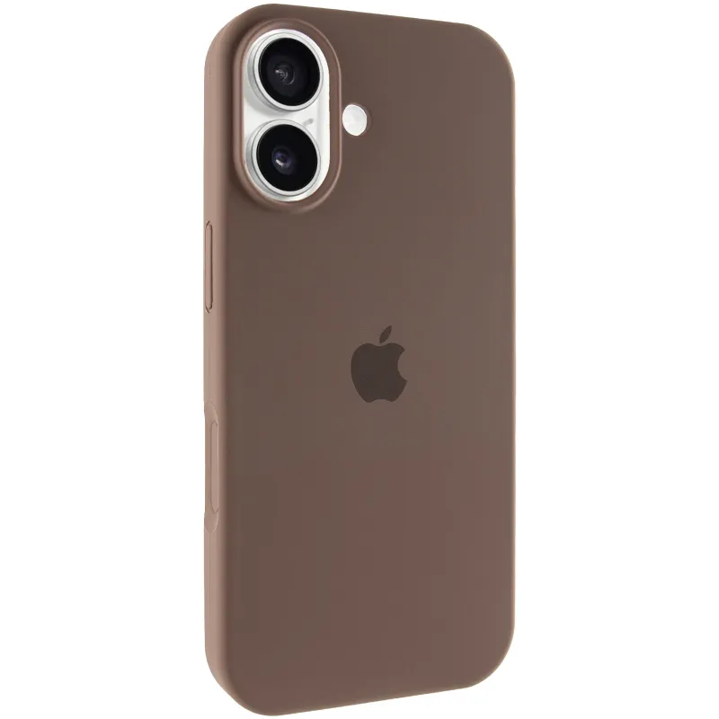 Чехол Silicone Case с закрытым низом для Apple iPhone 17 (6.3") – Коричневый / Brown. Фото 2 из 6