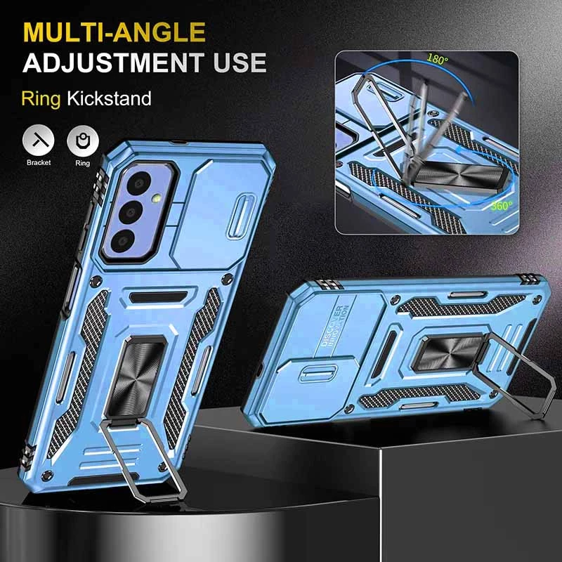 Ударопрочный чехол Square Ring c шторкой на камеру для Samsung Galaxy M13 4G – Голубой / Light Blue. Фото 4 Ударопрочный чехол Square Ring c шторкой на камеру для Samsung Galaxy M13 4G – Голубой / Light Blue. Фото 4 из 5
