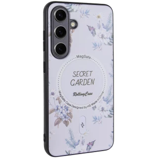 TPU+PC чохол Secret Garden with MagFit для Samsung Galaxy S23 FE — White