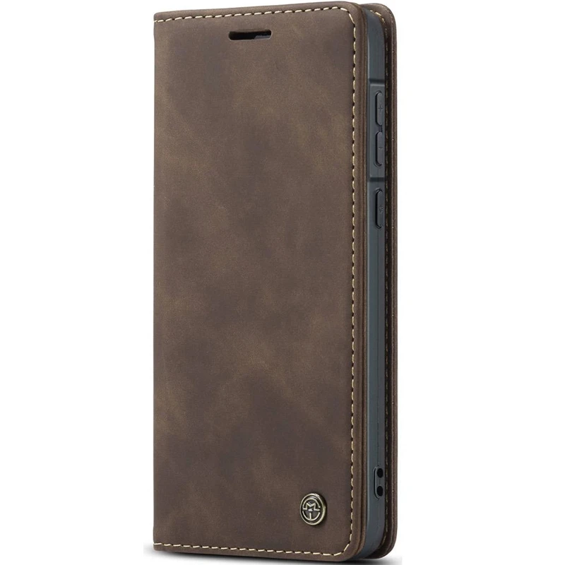 Кожаный чехол-книжка CaseMe Velvet Nubuck для Xiaomi Redmi Note 15 Pro 5G – Coffee. Фото 1 из 4