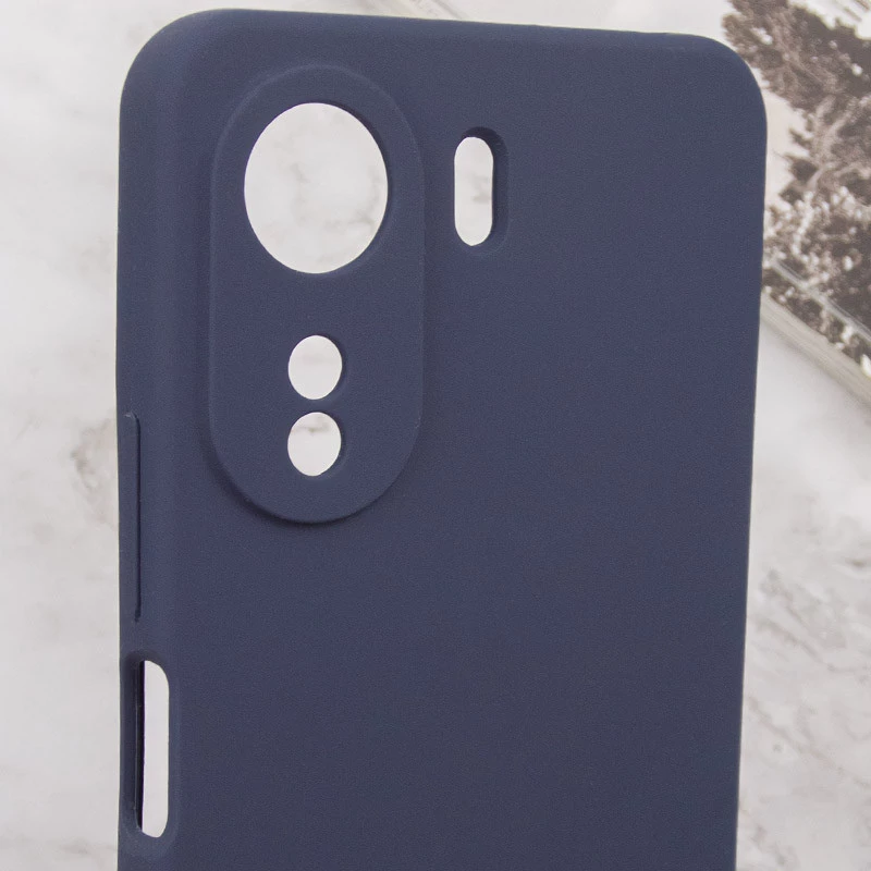 Чохол Silicone Case Lakshmi Premium L з закритою камерою на Xiaomi Redmi 13C – Темно-синій / Midnight blue. Фото 11 з 12