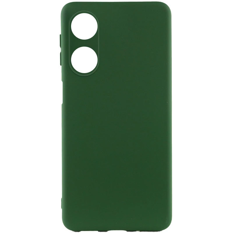 Чохол Silicone Case Lakshmi з закритою камерою на Oppo A18 – Зелений / Dark green. Фото 1 з 3