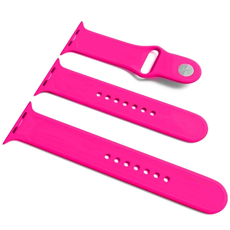 

Силіконовий ремінець для Apple Watch Sport Band 42 / 44 (S/M & M/L) 3pcs (Рожевий / Shiny pink)