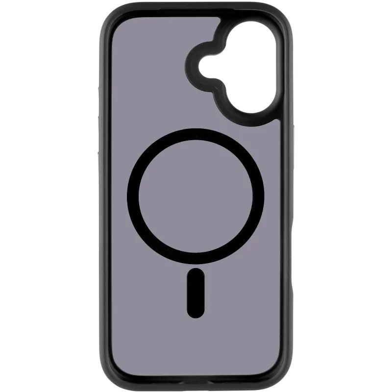 TPU+PC чехол Metal Buttons with Magnetic Fit для Apple iPhone 17 (6.3") – Черный / Black. Фото 4 из 6